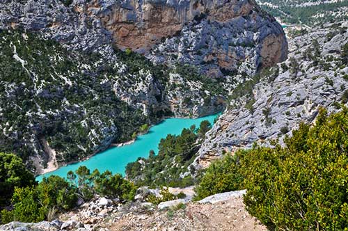 Vue de la Route des Crêtes dans le Verdon