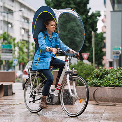 Toit vélo bub up contre la pluie
