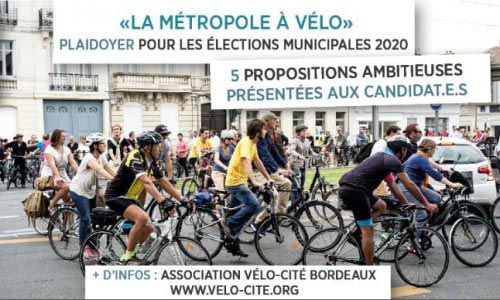 L'association Vélo-Cité fait des propositions aux candidats à la mairie de Bordeaux en 2020