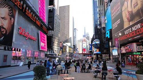 Times Sqaure, l'illustre exemple d'un urbanisme tactique réussi