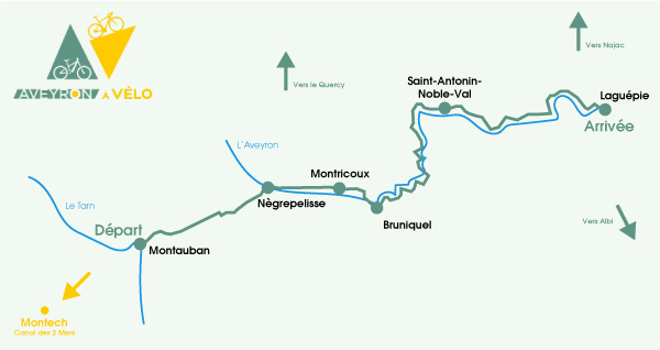 Itinéraire de l'Aveyron à vélo