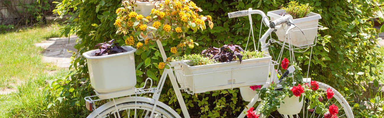 déco vélo jardin upcycling