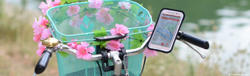 Support aimanté pour smartphone sur fourche vélo Shapeheart