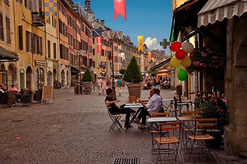 Les rues animées de Chambéry