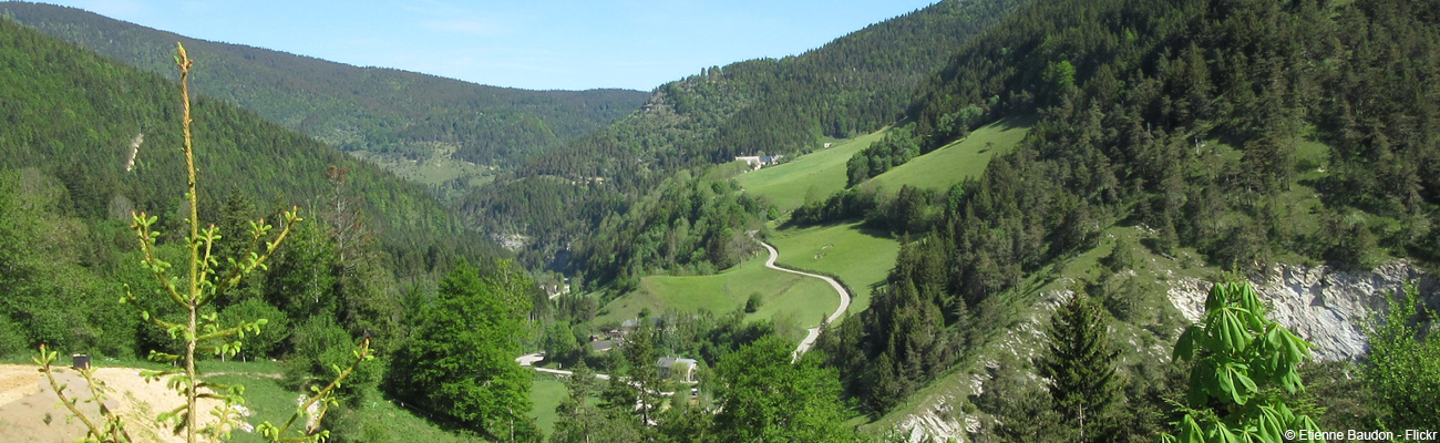 Paysage de montagne sur la Via Vercors