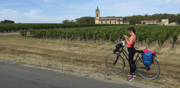 vignoble à vélo