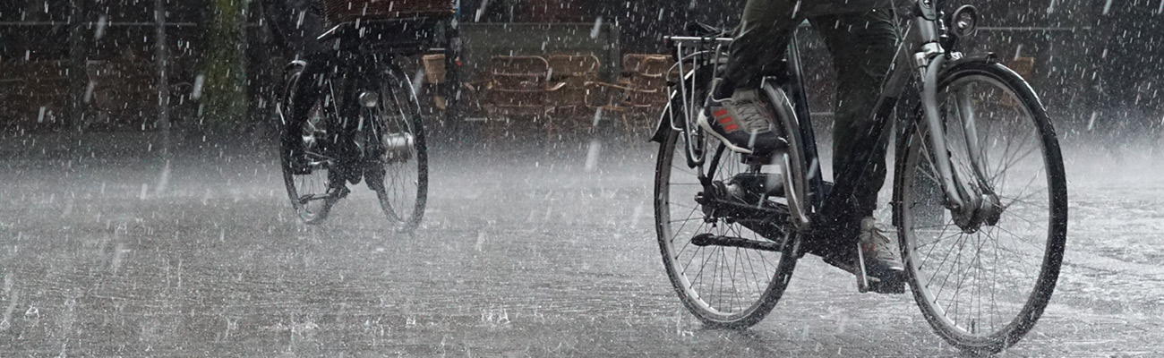 Pluie à vélo et vélotaf, pas si fréquente