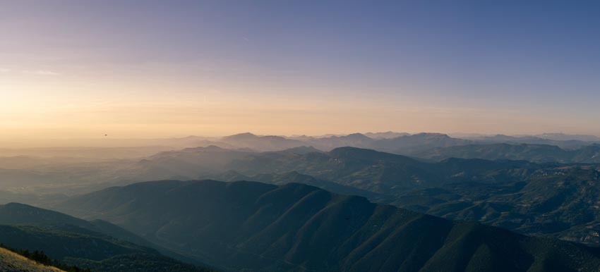 la vue depuis le sommet du Ventoux