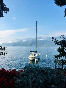 bateau sur le lac léman