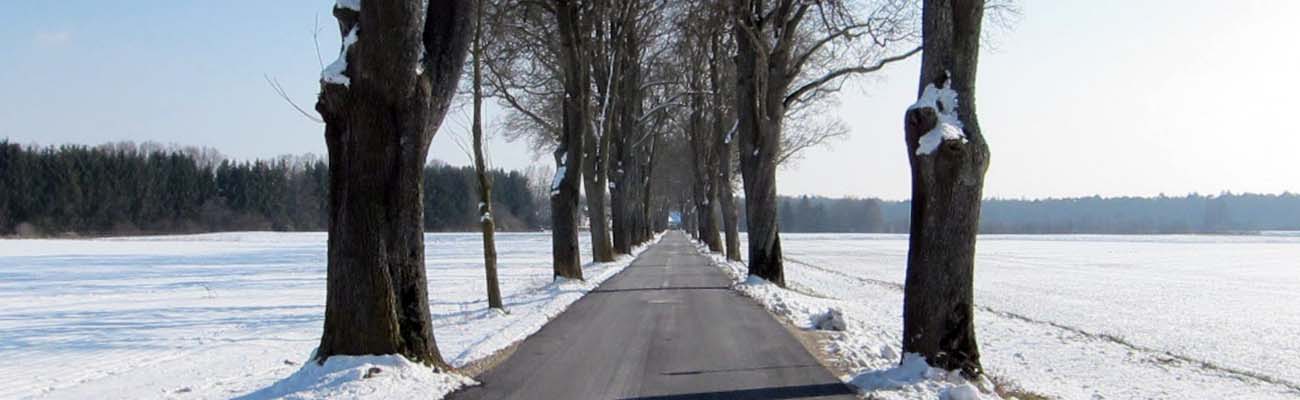 route en hiver cyclotourisme