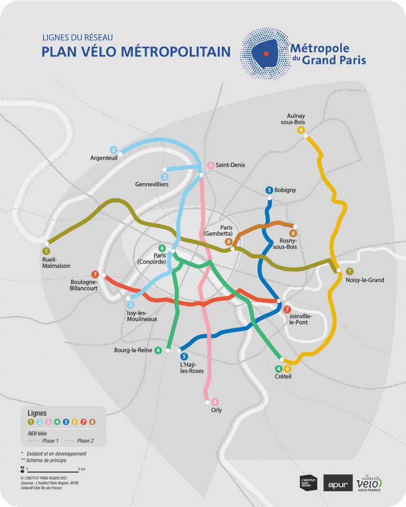 plan vélo métropolitain lignes