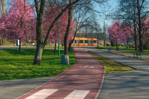 pistes cyclables rouges