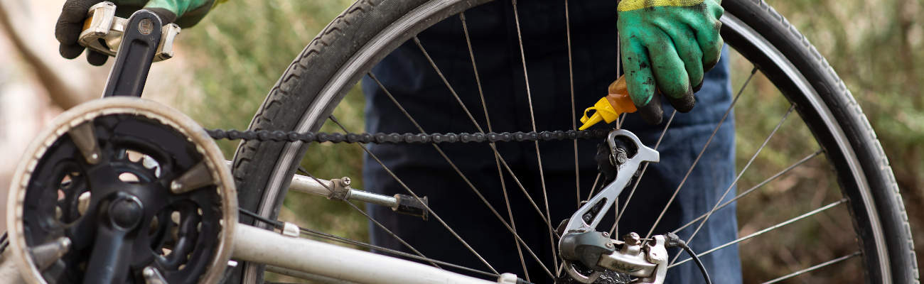 Lubrifiant sur chaîne vélo