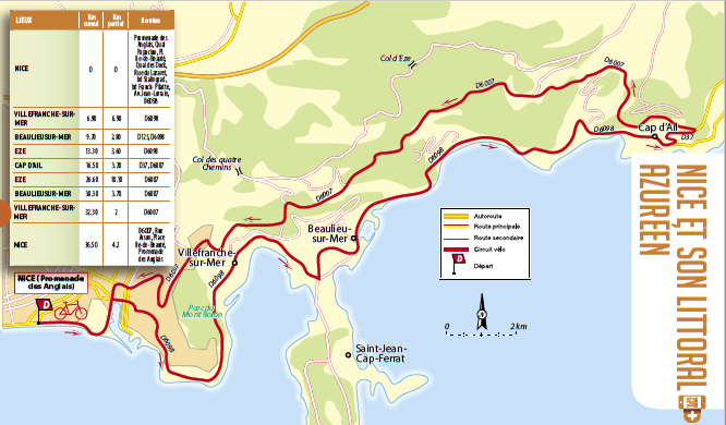 De Nice au Cap d'Ail en Provence à vélo