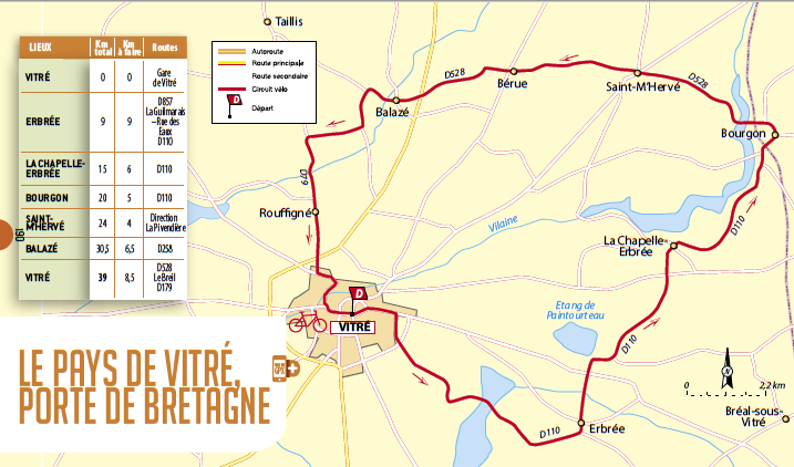 Randonnée vélo en Bretagne à Vitré