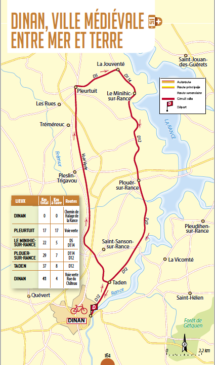 Découverte de Dinan (Bretagne) à vélo