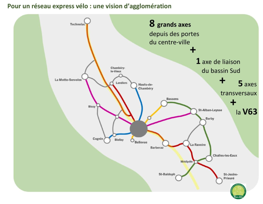 Plan Reseau Express Vélo grand Chambéry