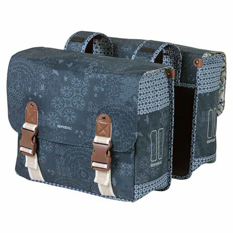 SACOCHE VÉLO DOUBLE BLEUE 35L BOHEME BASIL