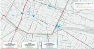 Une carte interactive aves des points reflétant les points noirs à traiter en priorité.